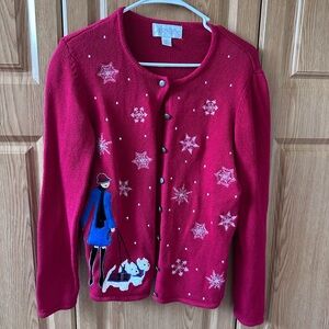 Casual Corner Annex Holiday Westie Sweater